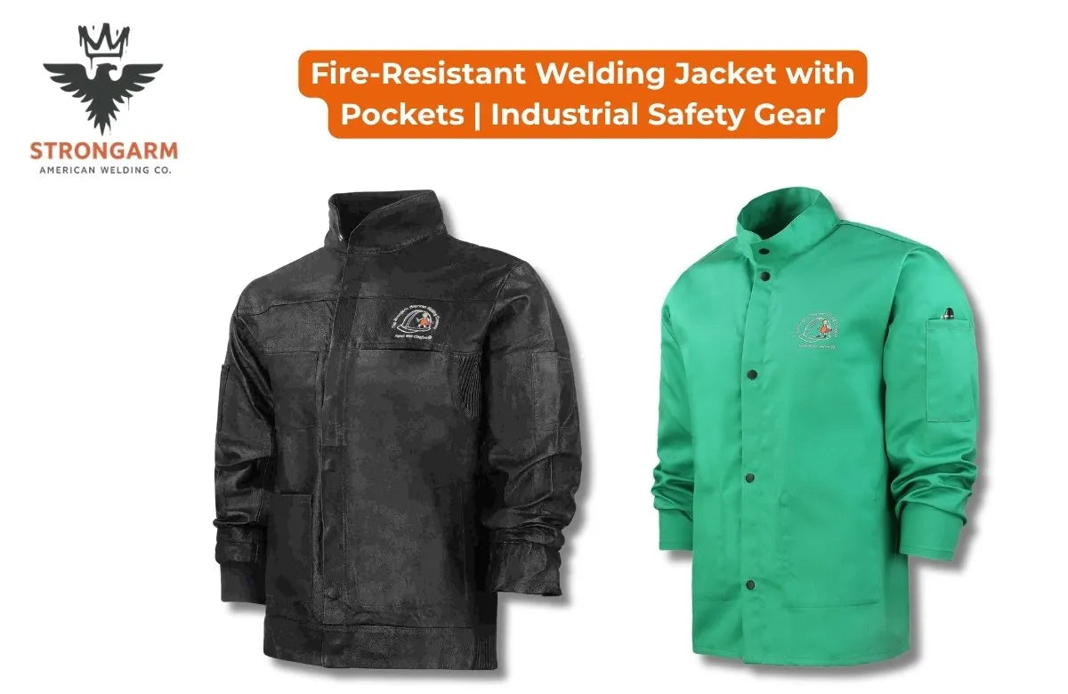 Fire-Resistant Welding Jacket with Pockets | Industrial Safety Gear